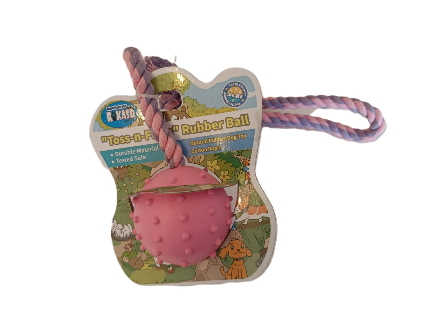 Cuerda larga para mascotas con pelota de tenis de 35 cm