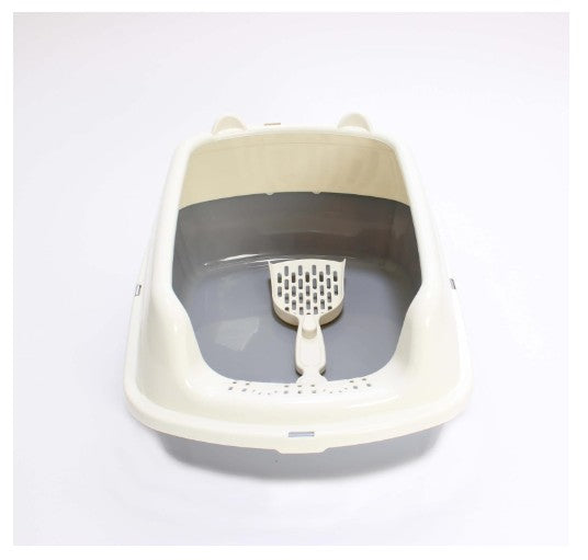 Bandeja de Arena Caja Gato Arenero con Lados Altos, Borde Extraíble y Pala de 50 cm