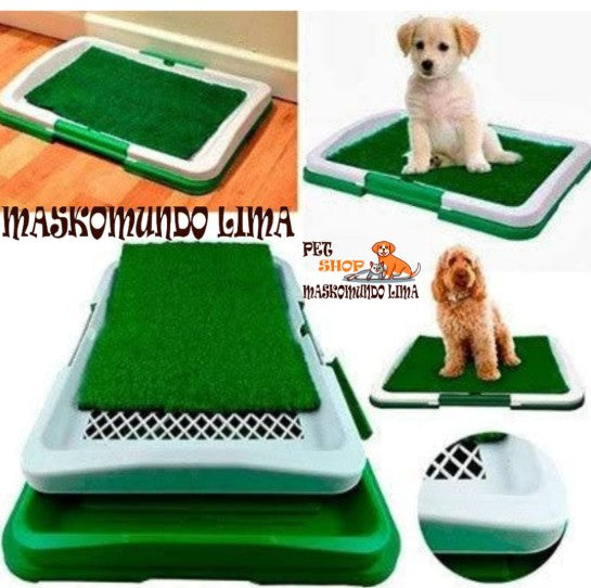 Baño Portátil Grande 63 Cm Para Mascota Grass Sintetico