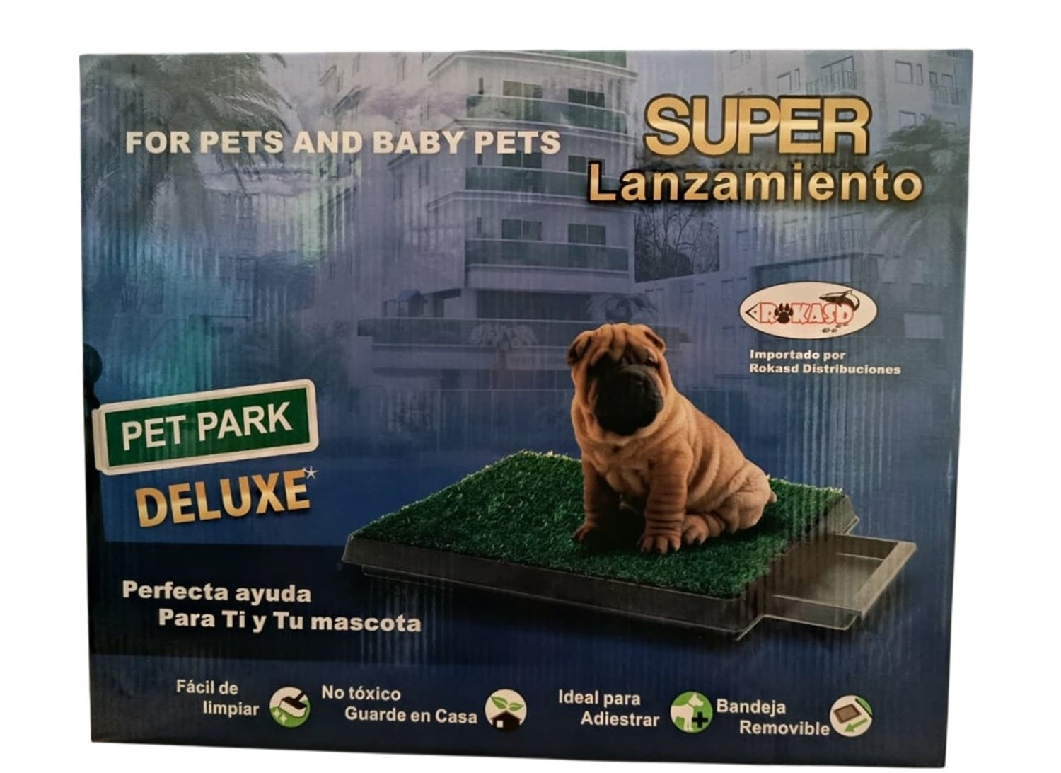 Baño Para 63 Cm Lavable Grande Pet Deluxe para Interiores y Exteriores