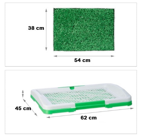 Baño Portátil Grande 63 Cm Para Mascota Grass Sintetico