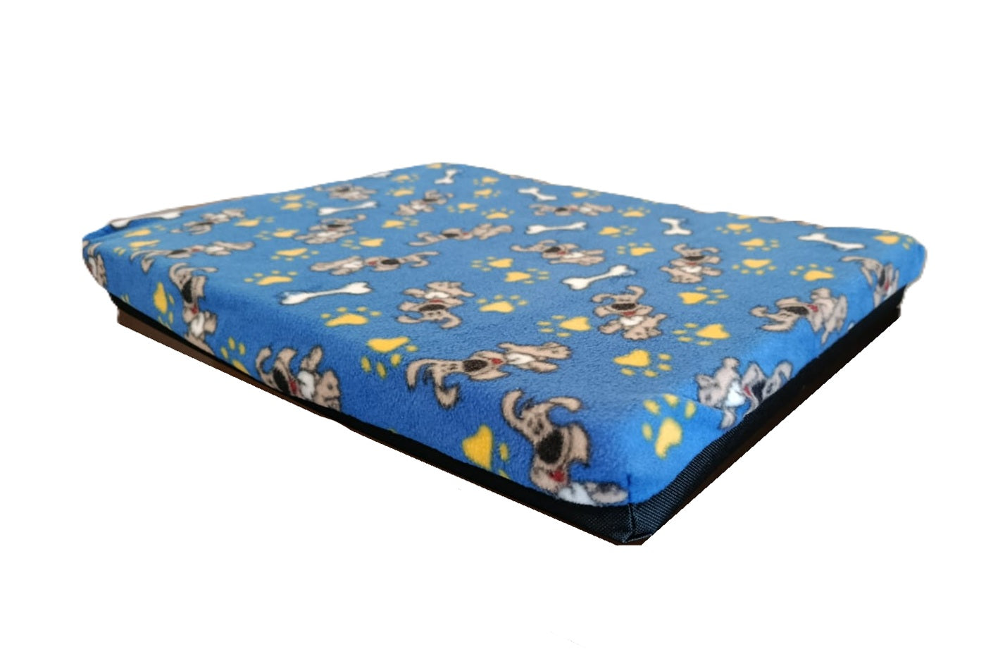 Colchoneta Cama Polar Para Perro Gato Talla S Azul Rojo de 50x40x6 Cm