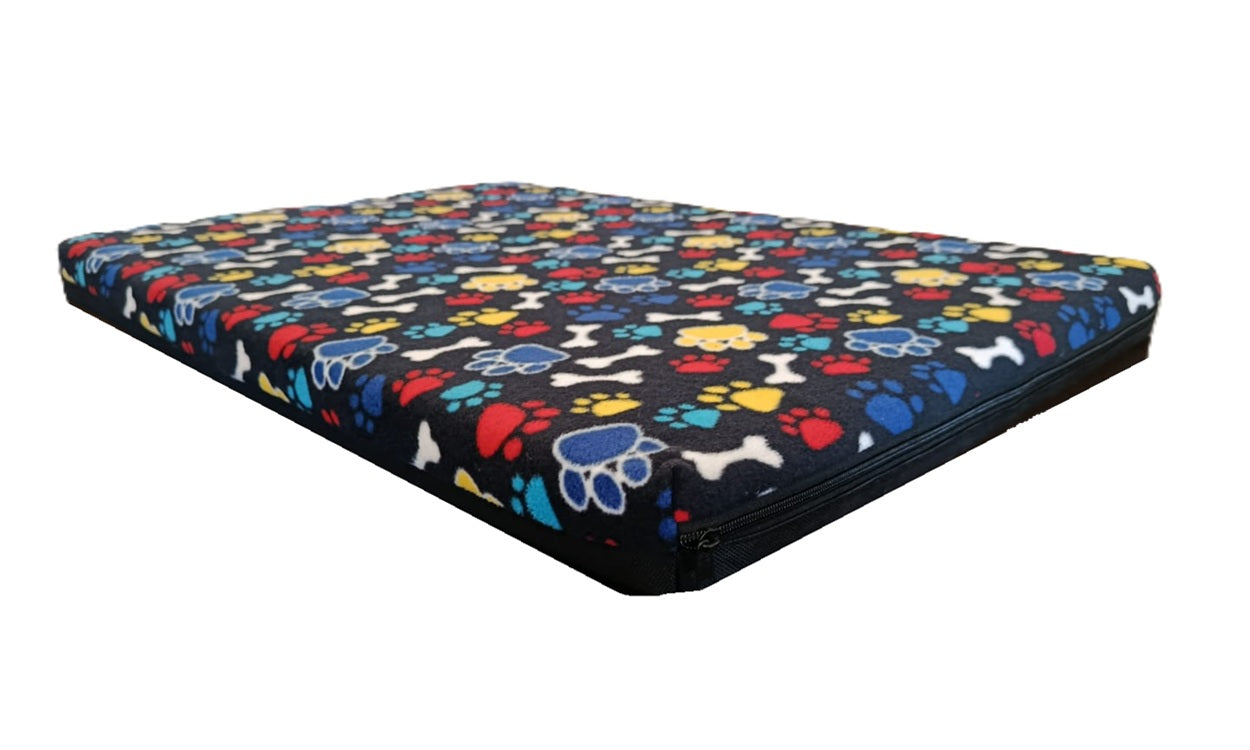 Colchoneta Cama Polar Talla M Para Perro Gato Azul Rosado de 72x52x5 Cm