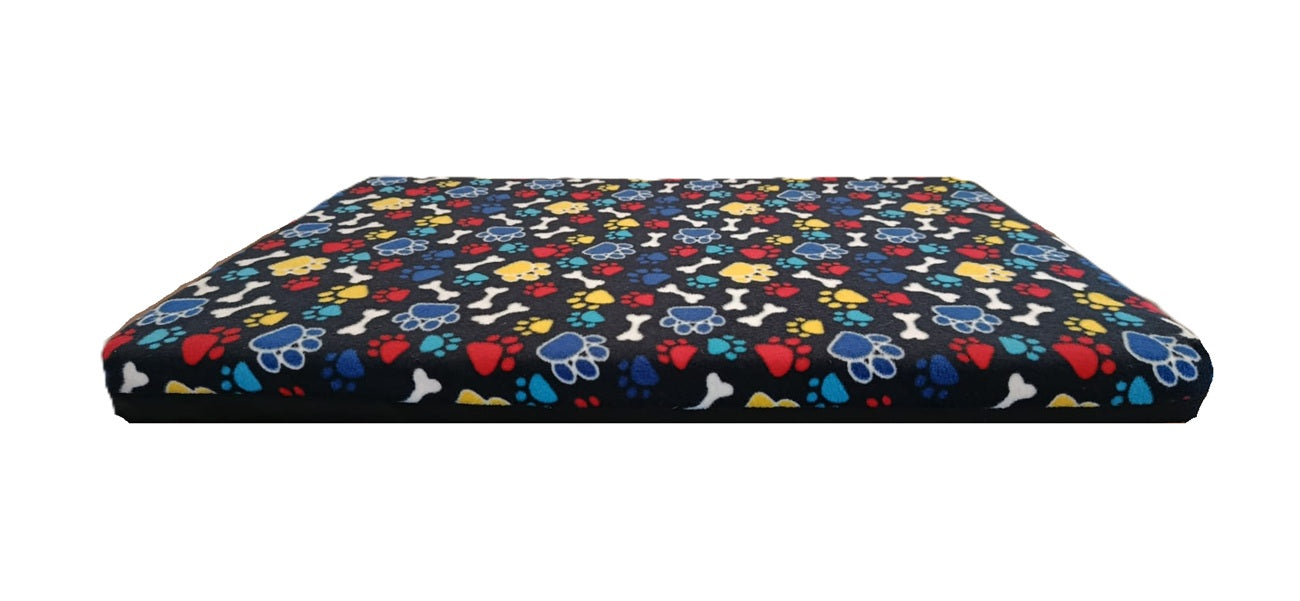 Colchoneta Cama Polar Talla M Para Perro Gato Azul Rosado de 72x52x5 Cm