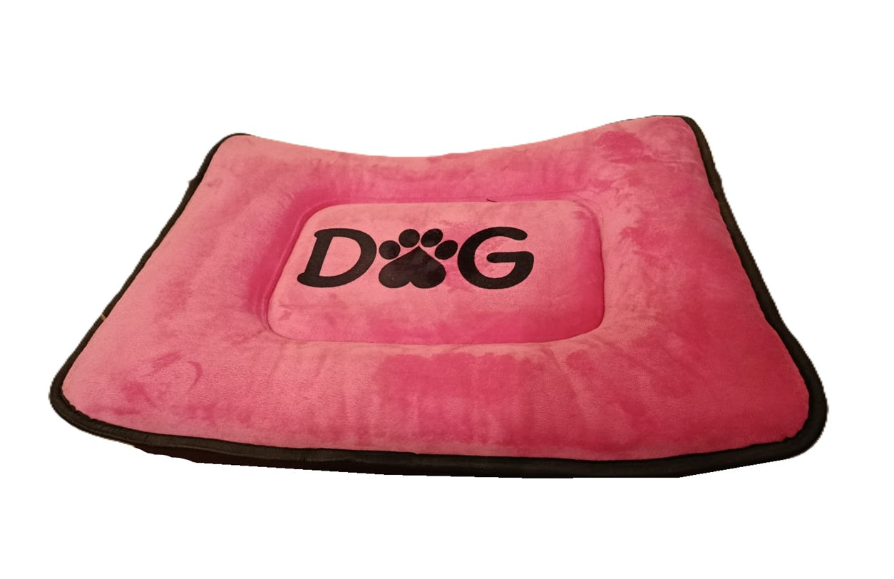Colchoneta Terciopelo Suave para Perros Impermeable Tamaño S Color Rosado y Celeste