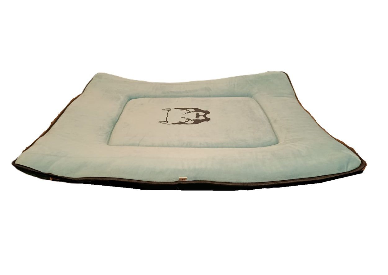 Colchoneta Terciopelo Suave para Perros Impermeable Tamaño L Color Rosado y Celeste