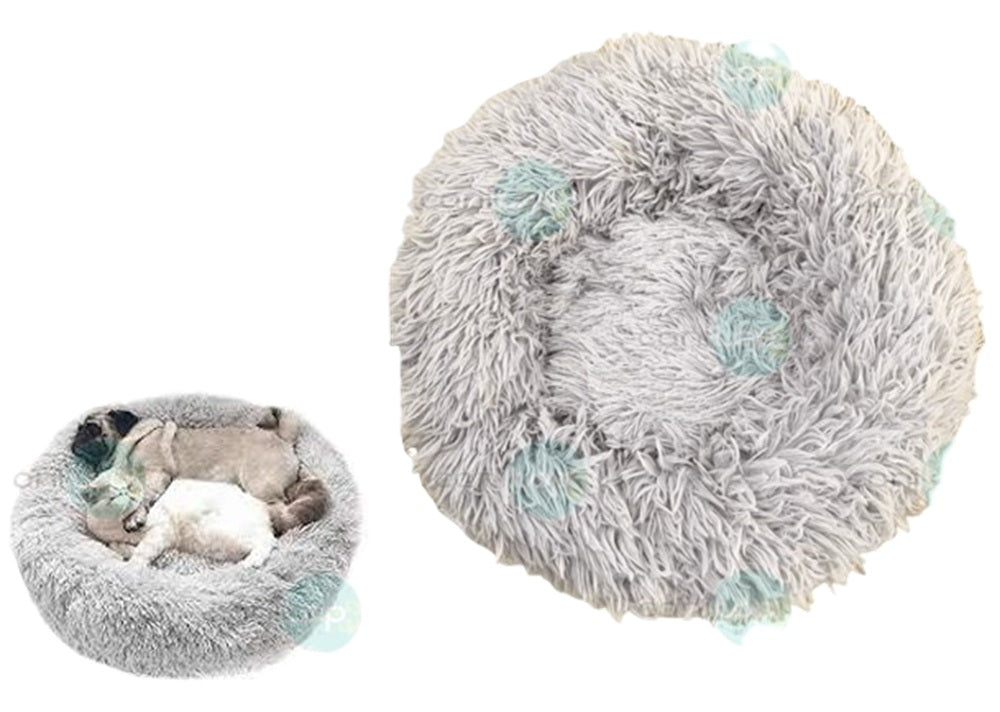 Cama dona redonda suave de  peluche ploma de 40 cm