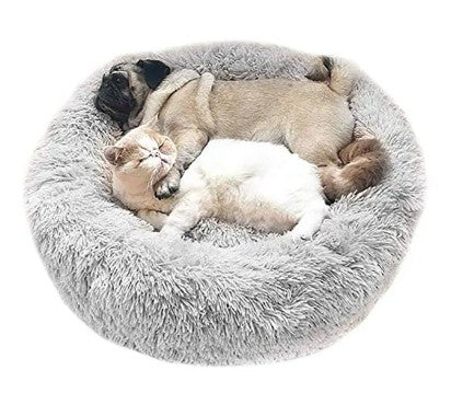 Cama dona redonda suave de  peluche ploma de 40 cm