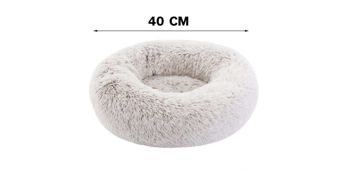 Cama dona redonda suave de  peluche ploma de 40 cm