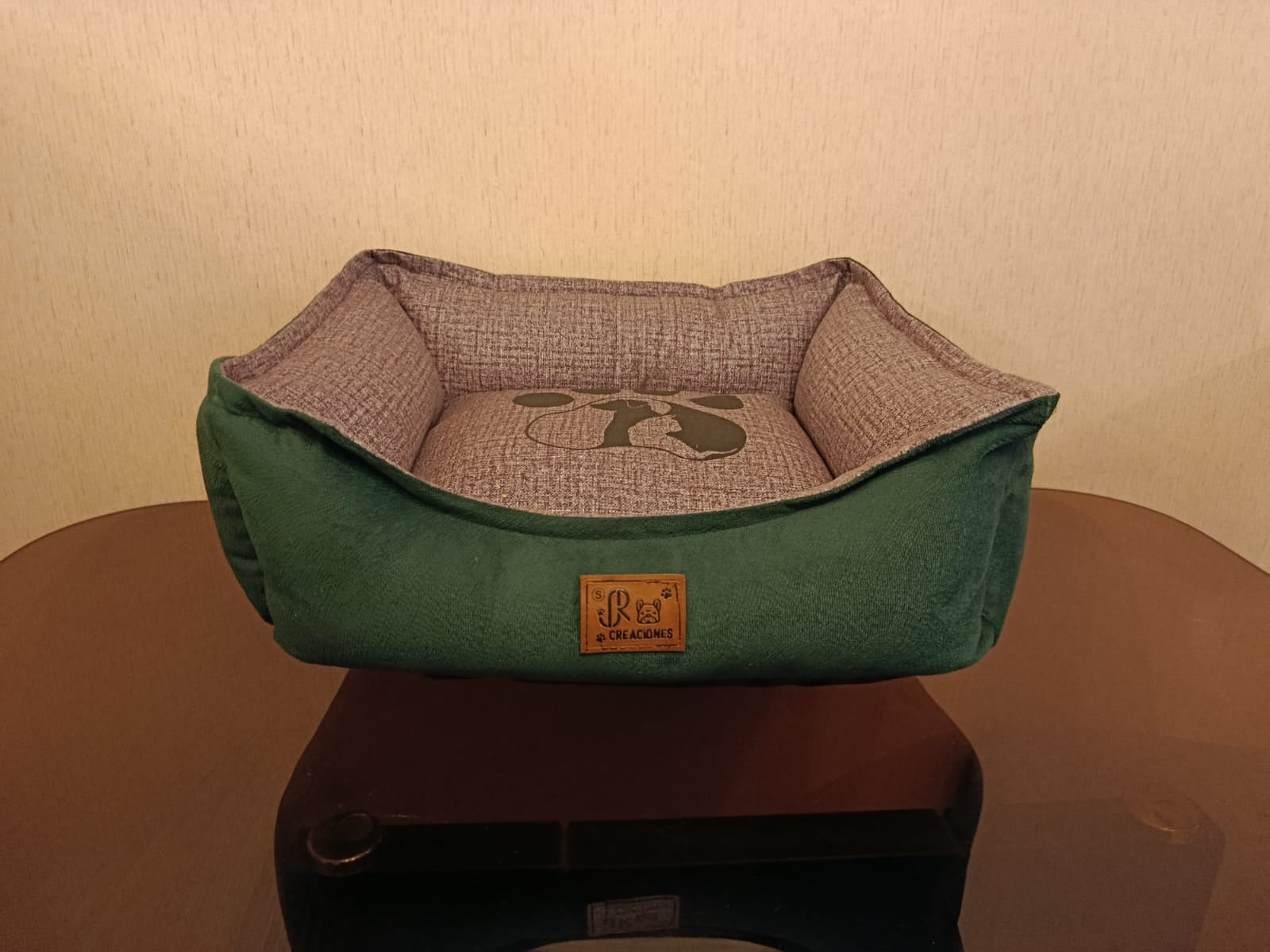 Cama cuadrada gruesa de 40 cm color verde