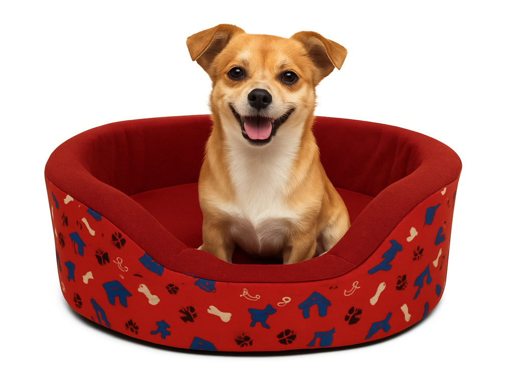 CAMA REDONDA PREMIUM TALLA  PARA PERRO 48 CM POLAR