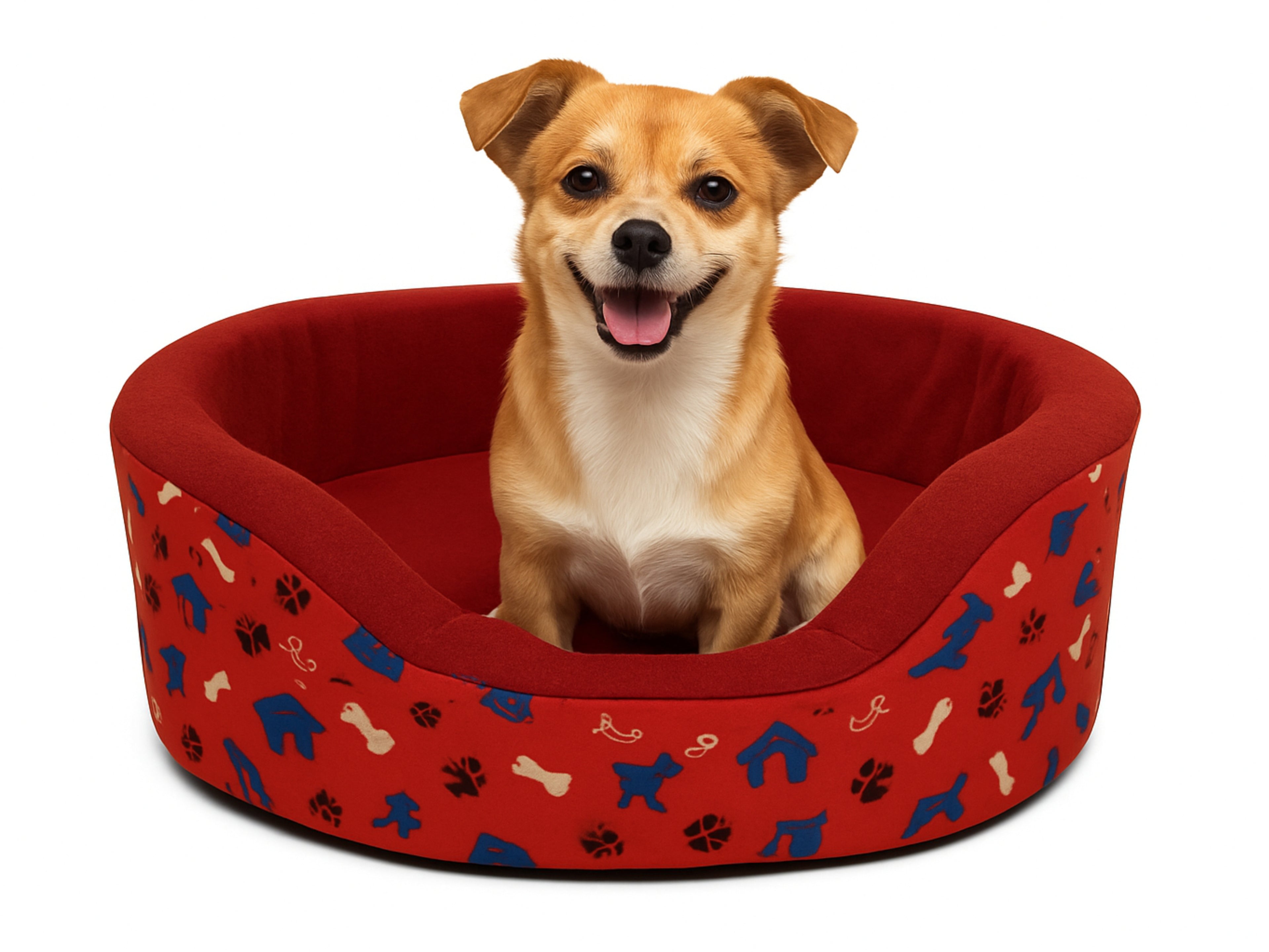 CAMA REDONDA PREMIUM TALLA  PARA PERRO 48 CM POLAR