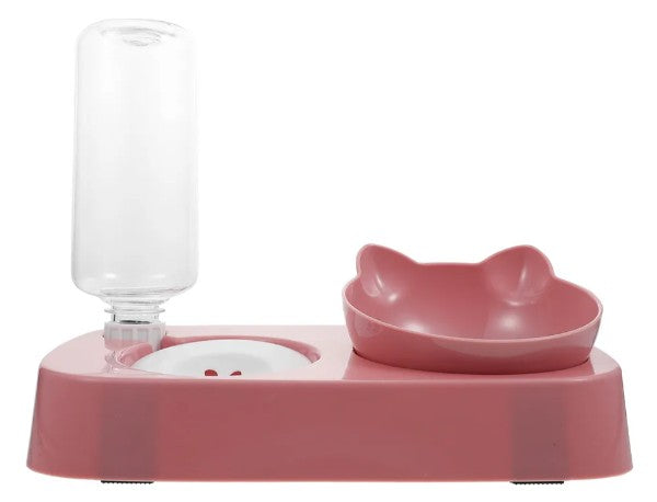 Comedero y Bebedero Mascotas: Set de Alimentación para Gato