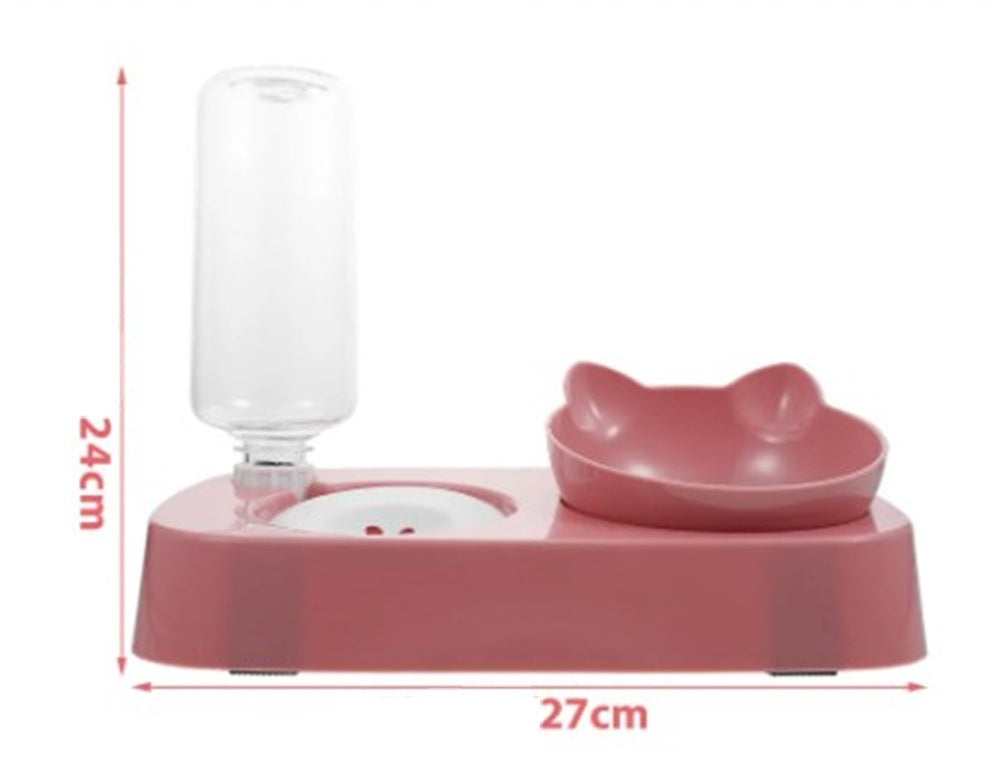 Comedero y Bebedero Mascotas: Set de Alimentación para Gato