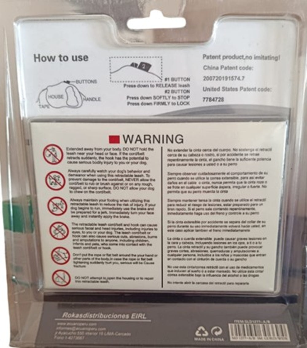 Correa Soga Retráctil De 5 Metros Perros Mascotas