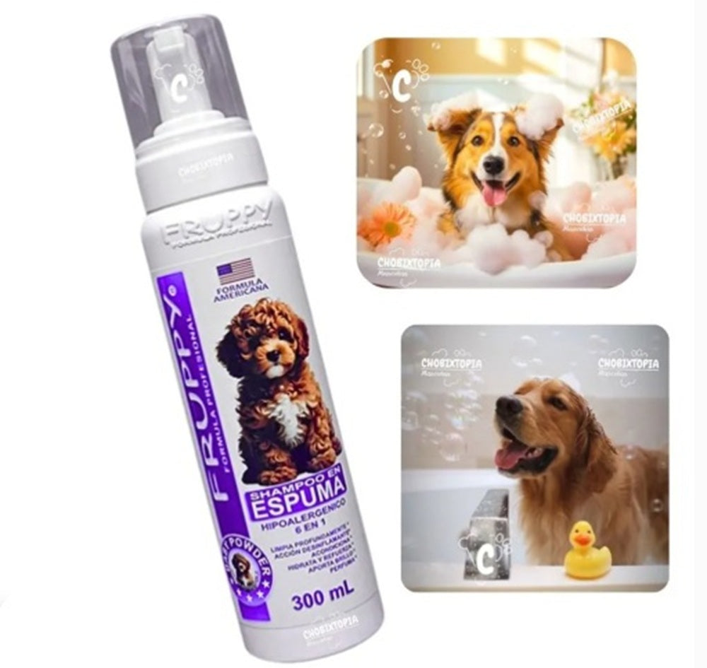 ESPUMA SHAMPOO FRUPPY HIPOALERGENICO GATOS x 300 ML