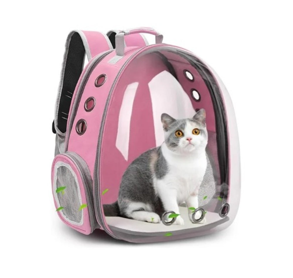 Mochila Transportadora para Mascotas Gatos Con Capsula Tipo Astronauta