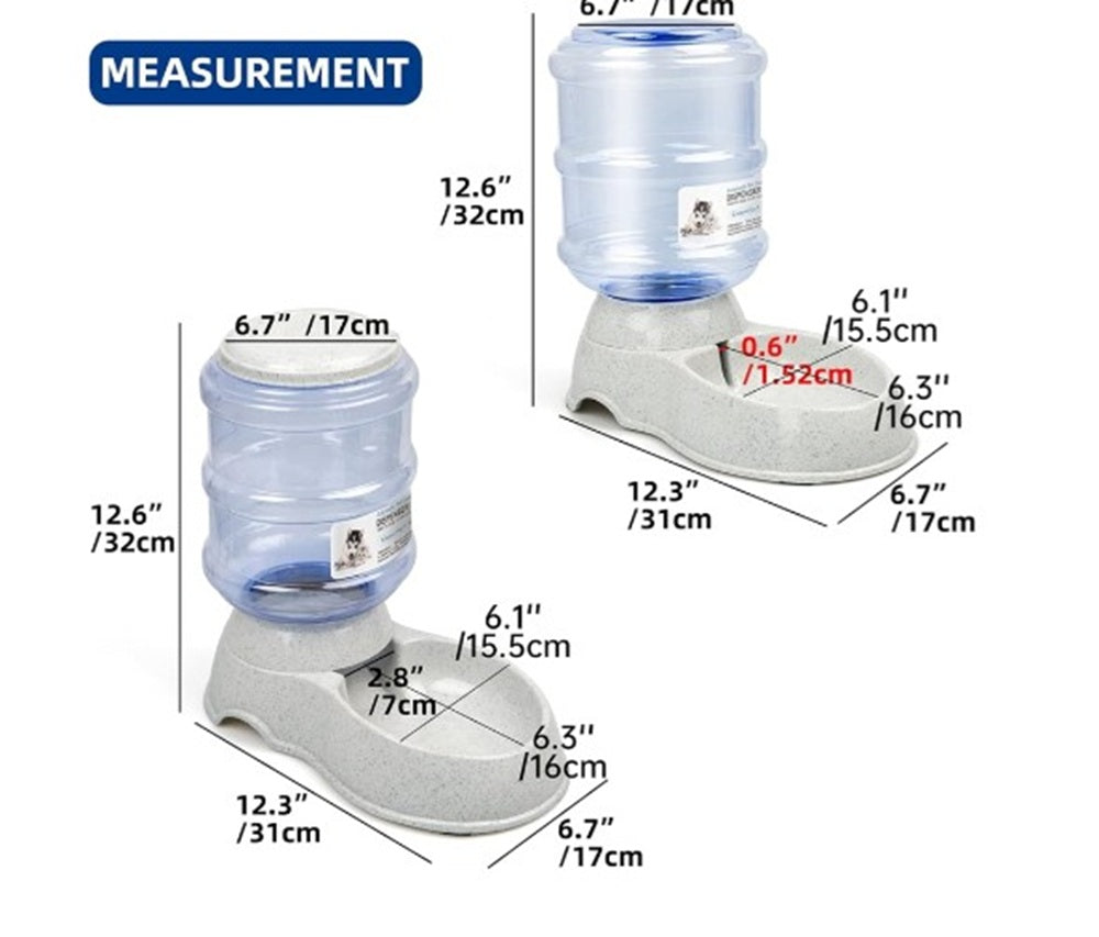 Comedero y Bebedero Automático de Calidad Premium, Duradero de 3.8 L