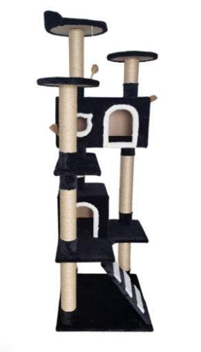 Rascador y Gimnasio para gatos de 8 niveles de 1.95 mts