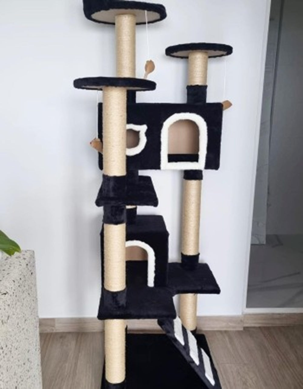 Rascador y Gimnasio para gatos de 8 niveles de 1.95 mts