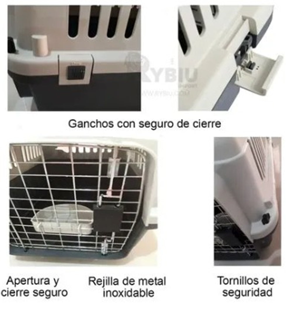 Kennel Transportador L-60 Para Viajes Mascotas Perros